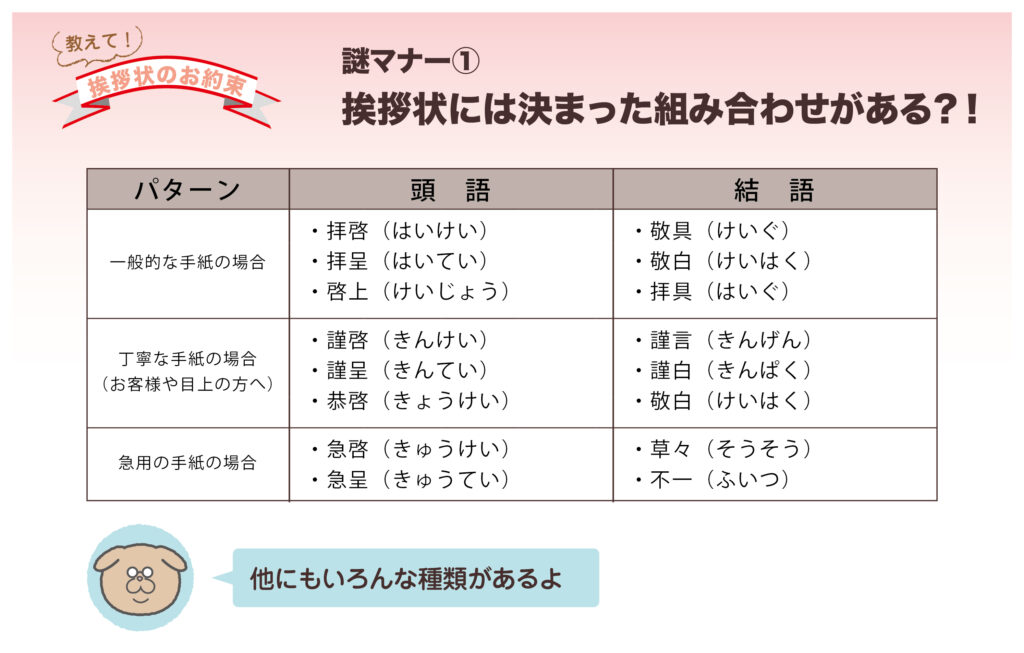 教えて！挨拶状のお約束/株式会社ユニット